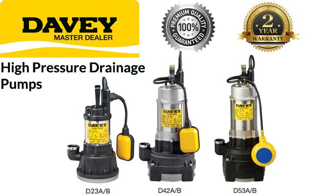 DAVEY AUTO SUBMERSIBLE HIGH PRESSURE PUMP D23A/B D42A/B D53A/B | EBay