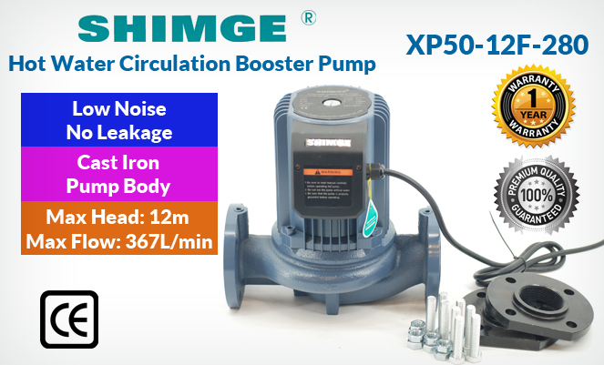 Shimge Hot Water Circulation Booster Pump Cast Iron Pump Body Xp50 12f